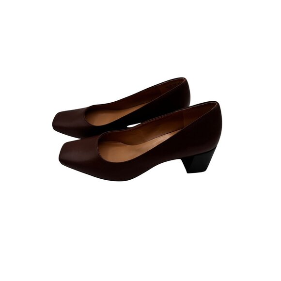 Naturalizer 10M Leather Pump Stylist Fashion Business Casual Block Heel Shoes - Picture 7 of 13